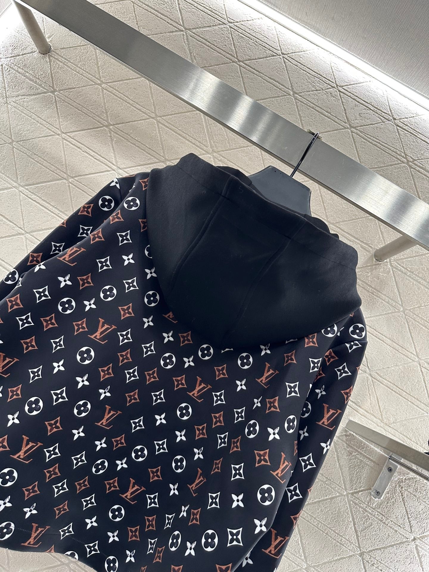 Printed hooded jacket