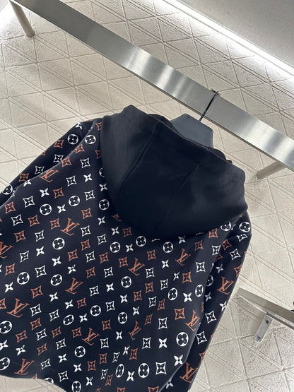 Printed hooded jacket