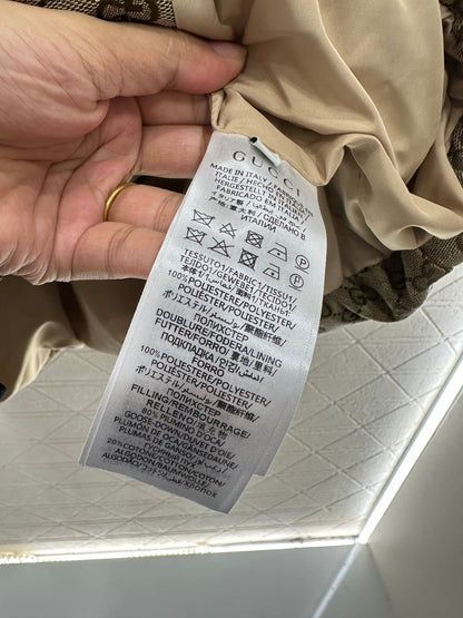 Jacquard mid length down jacket