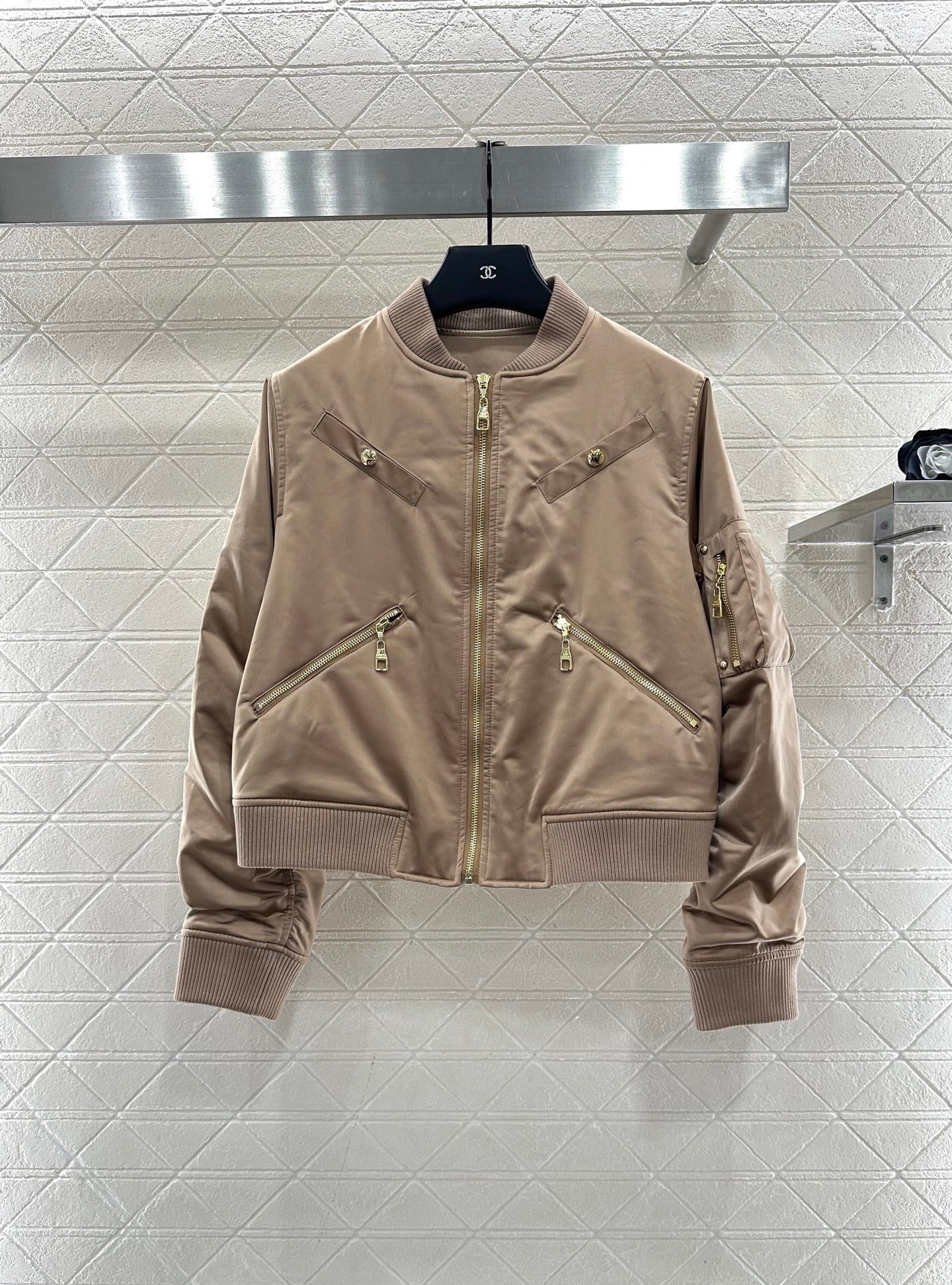 Zipper deconstruction cotton jacket