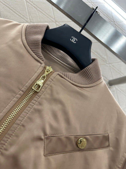 Zipper deconstruction cotton jacket