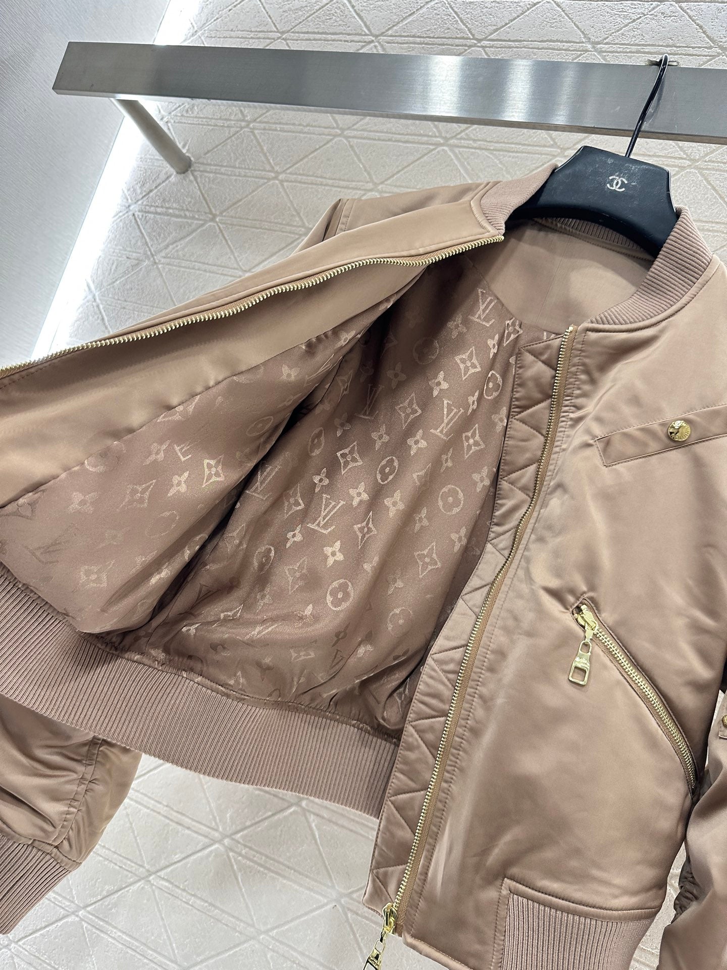 Zipper deconstruction cotton jacket