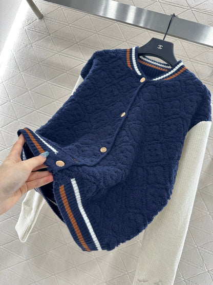 Zipper baseball color blocked jacket