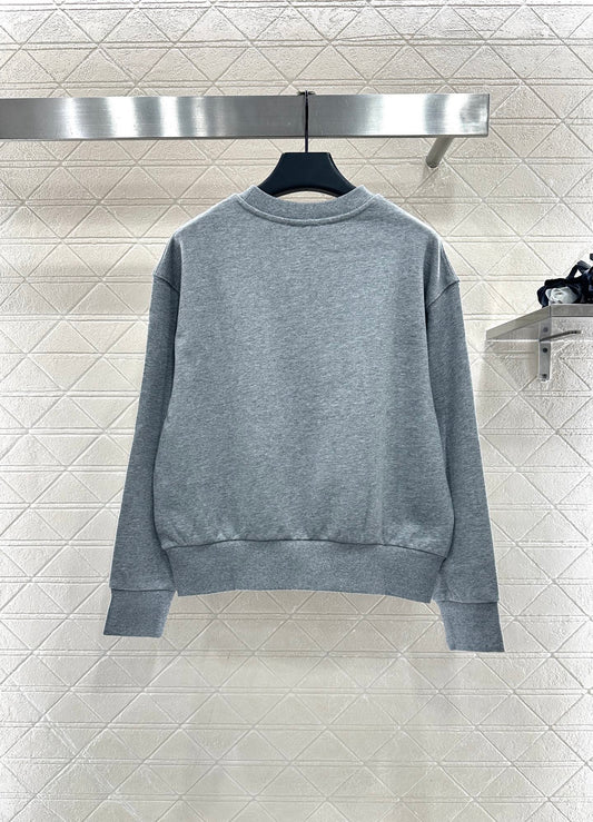 Round neck letter contrasting hoodie