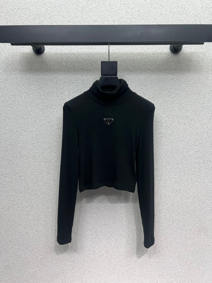 Triangle high neck base top