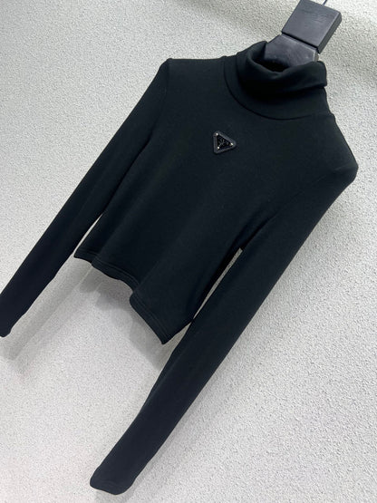 Triangle high neck base top