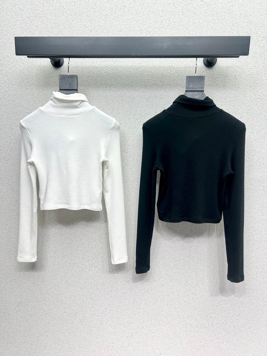 Triangle high neck base top