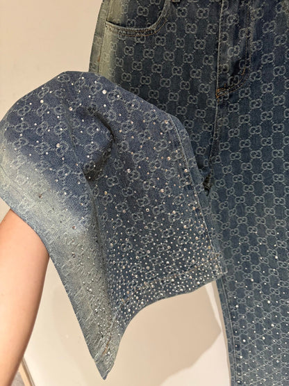 Full printed jeans