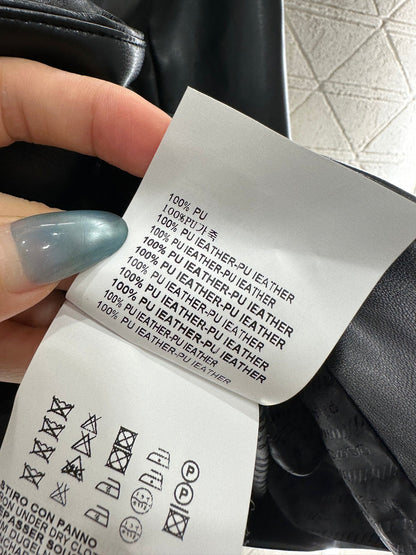 Silhouette leather suit jacket