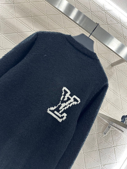 Jacquard knitted cardigan