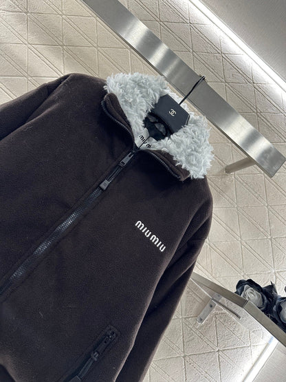 Zipper Teddy Jacket Down Jacket