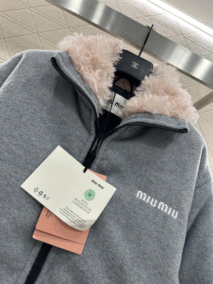Zipper Teddy Jacket Down Jacket