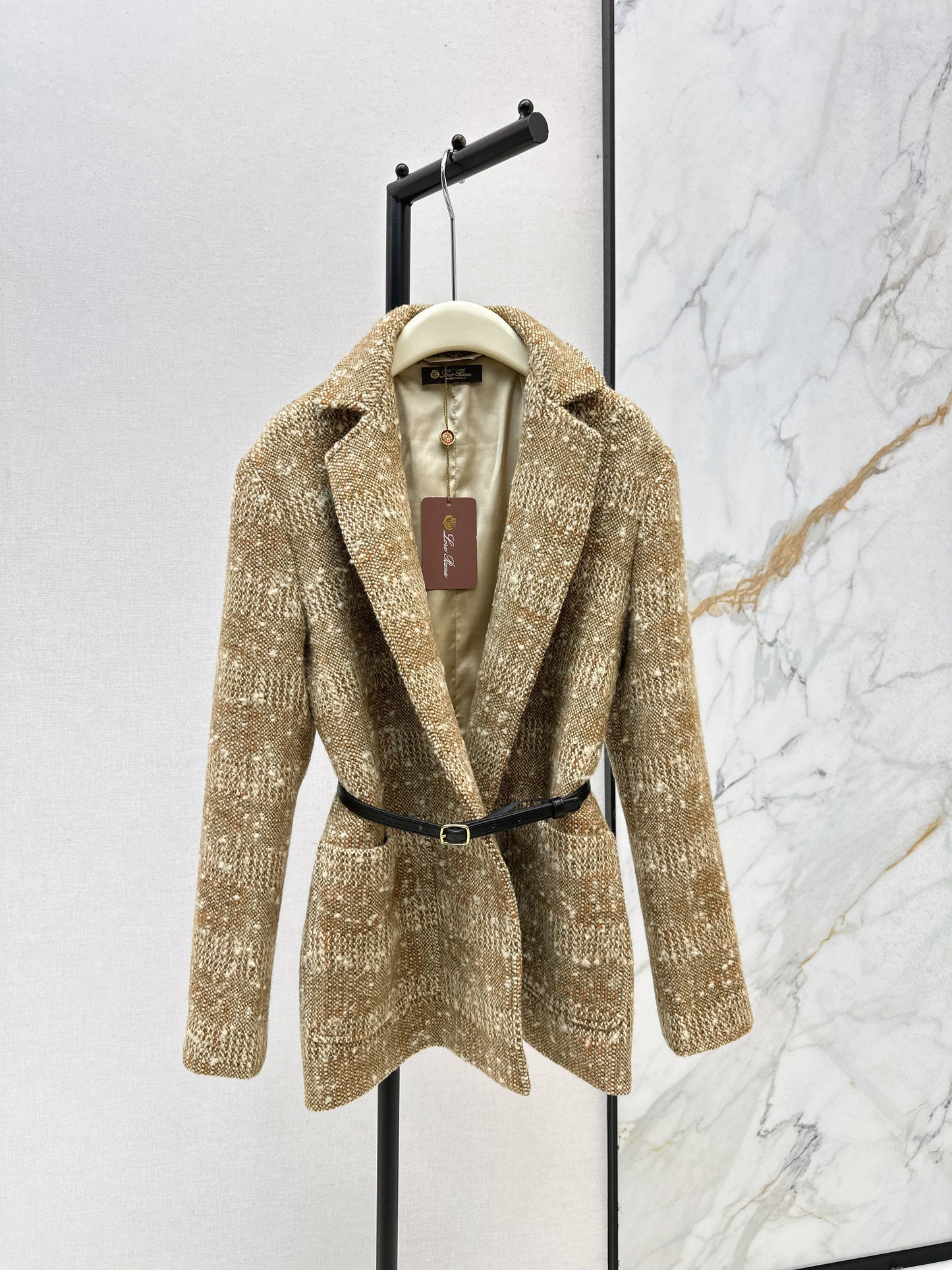 Wool plaid coat