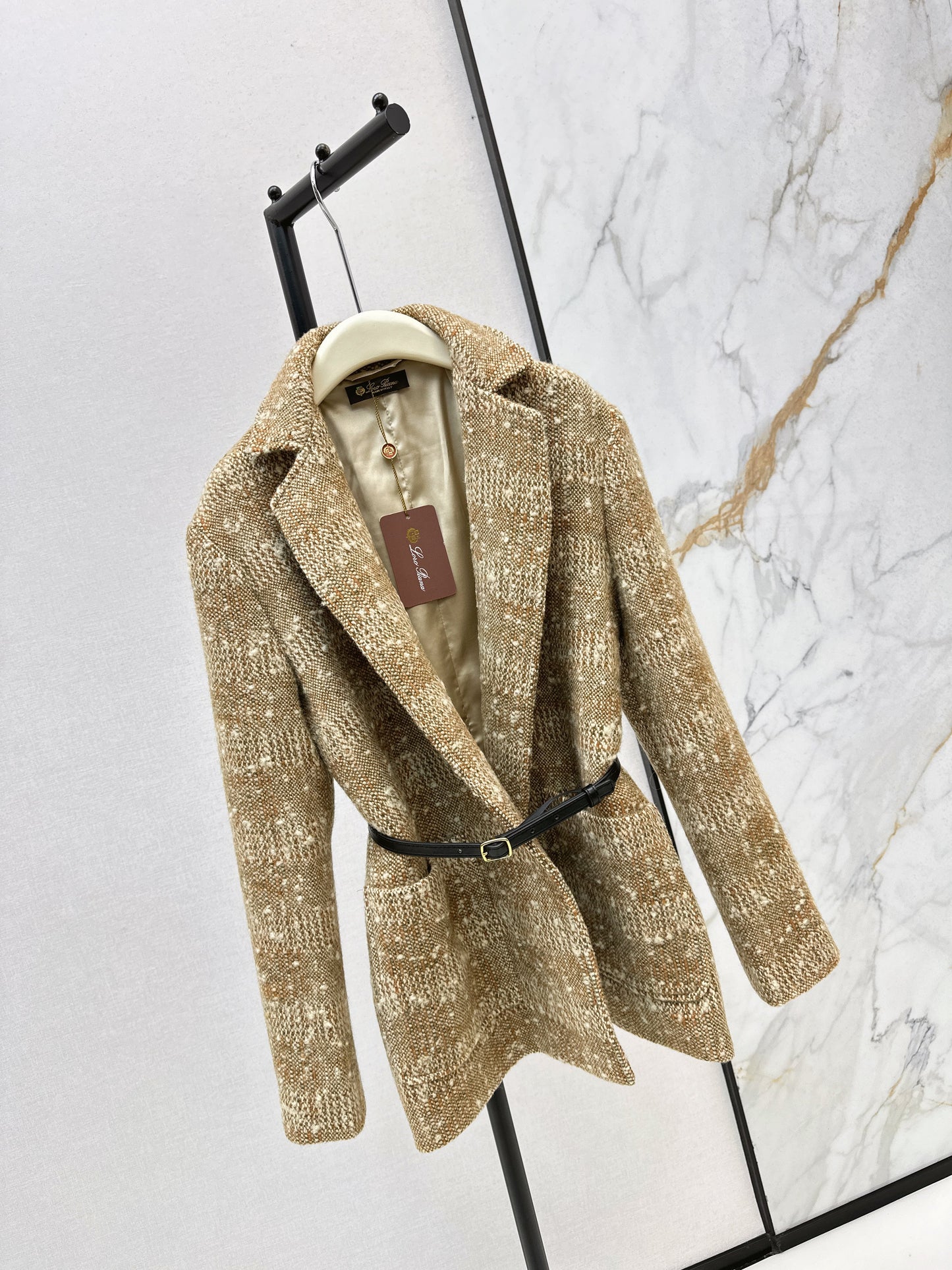 Wool plaid coat