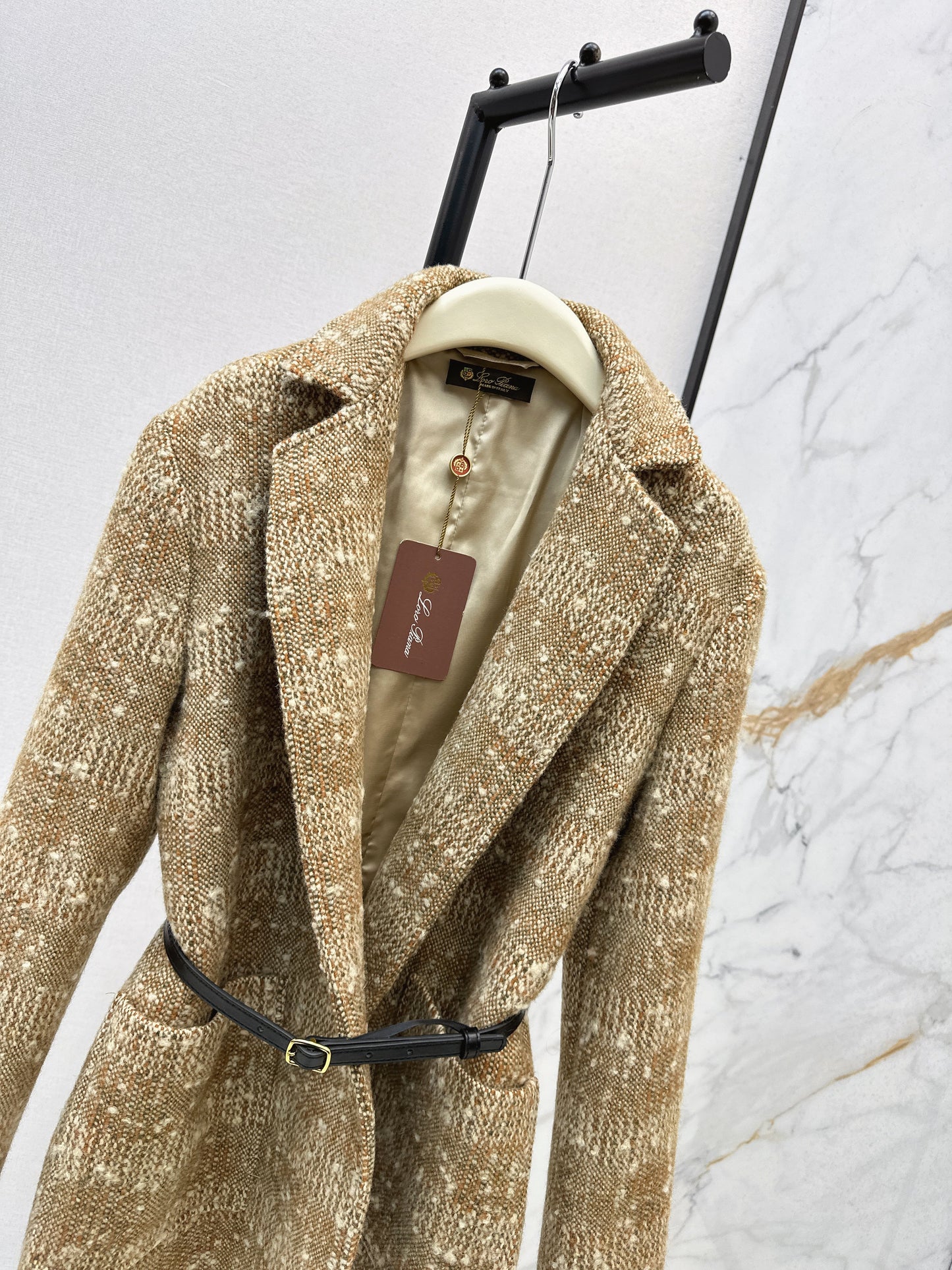Wool plaid coat