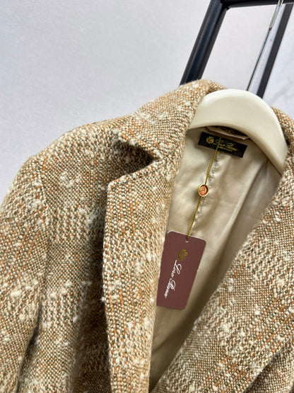 Wool plaid coat