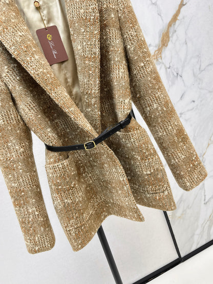 Wool plaid coat