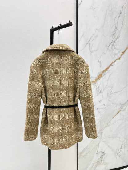 Wool plaid coat