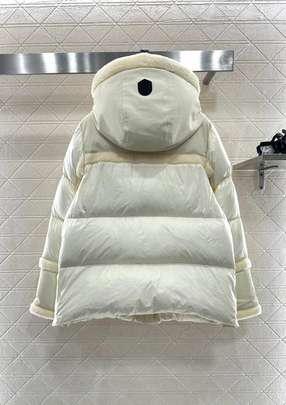Split fake two-piece down jacket