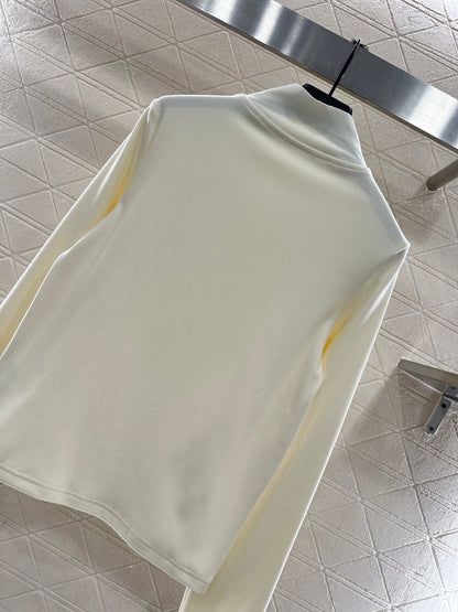 Slim fit letter logo high neck base shirt