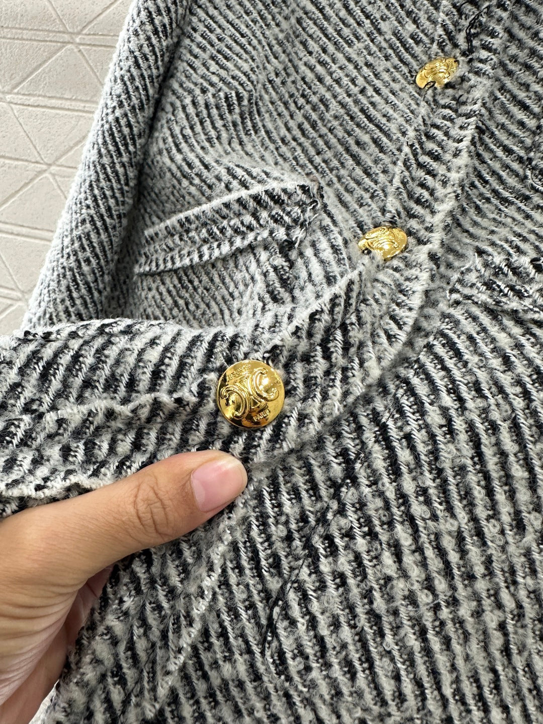 Weaving gray coat
