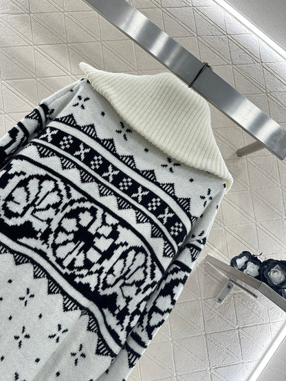 Collar Zipper Fel Island Knitted Coat