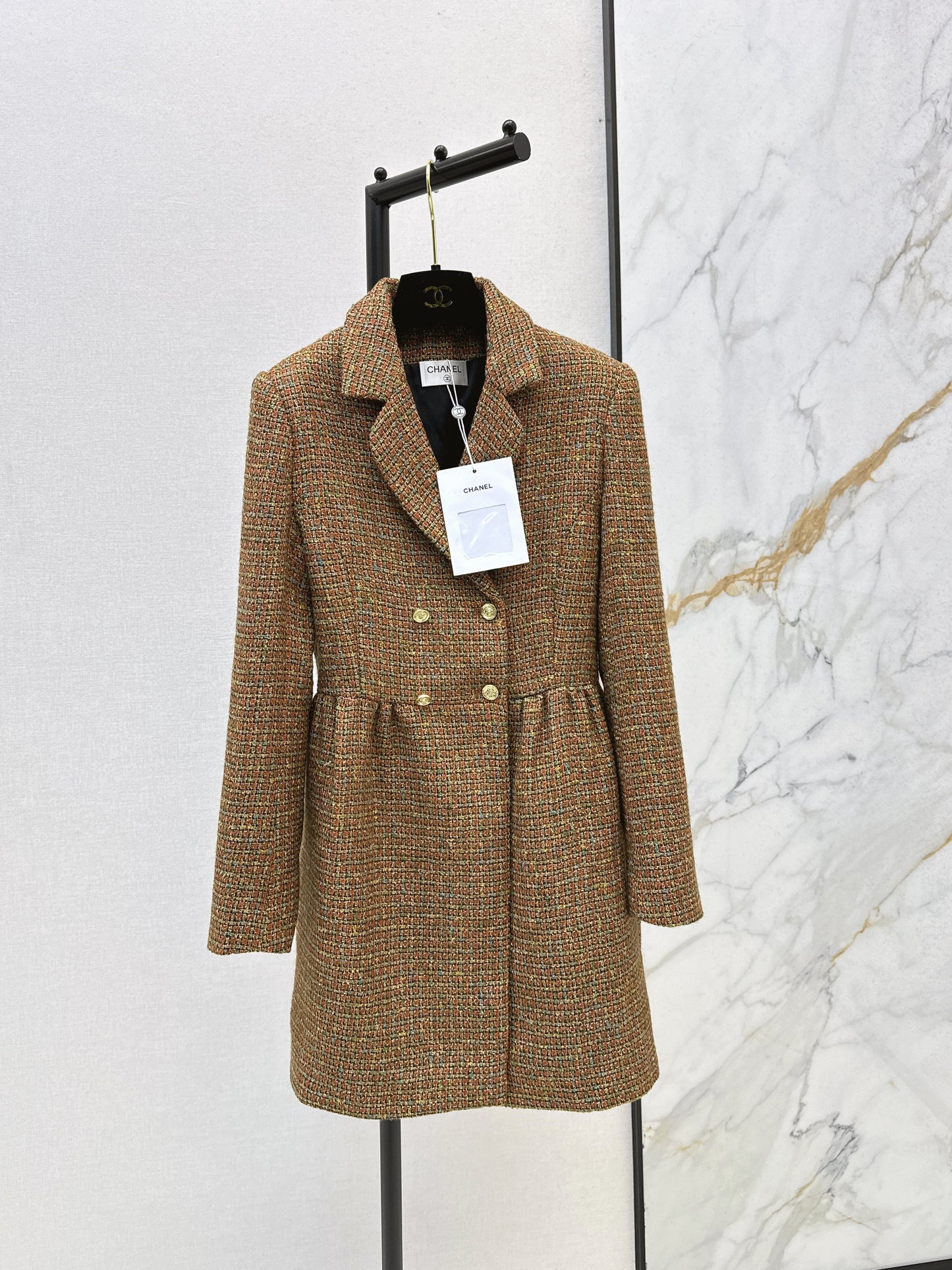 Vintage woven lapel dress