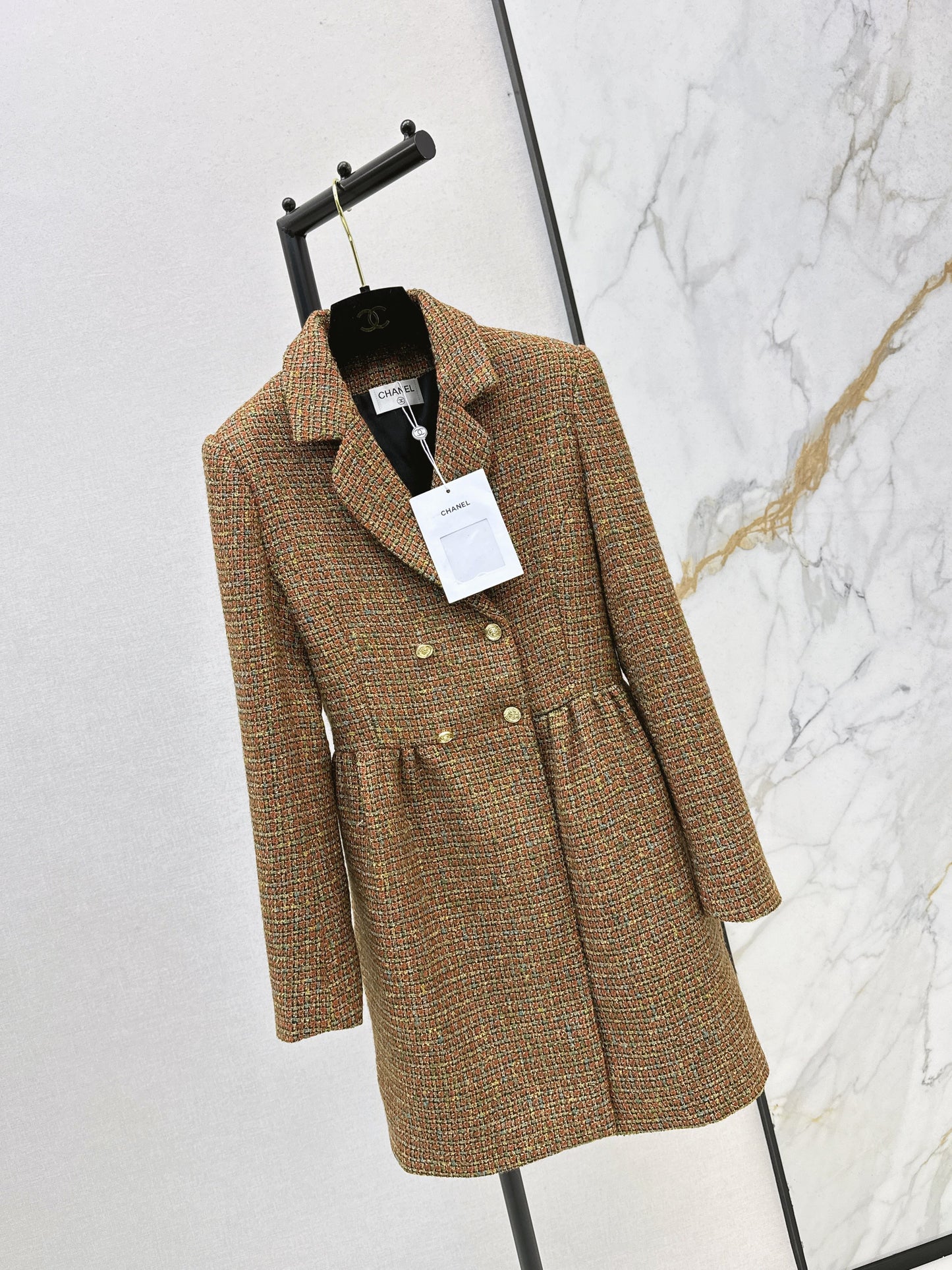 Vintage woven lapel dress