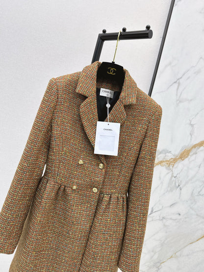 Vintage woven lapel dress