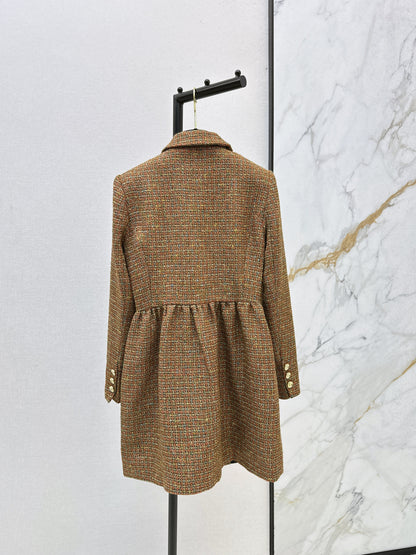 Vintage woven lapel dress