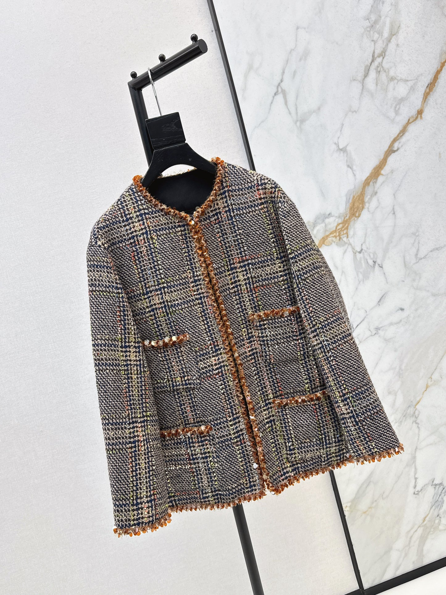 Woolen woolen white goose down jacket