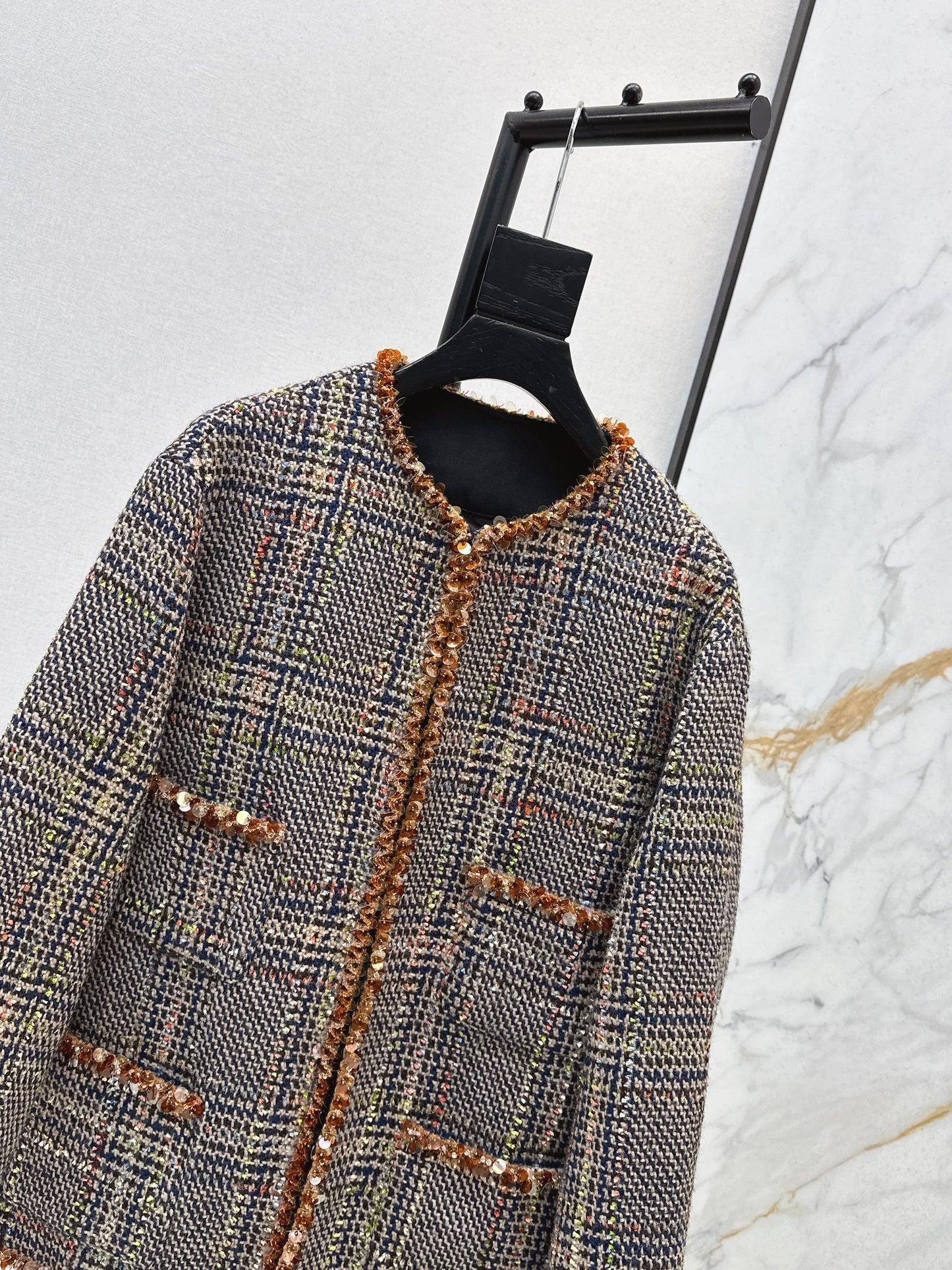 Woolen woolen white goose down jacket