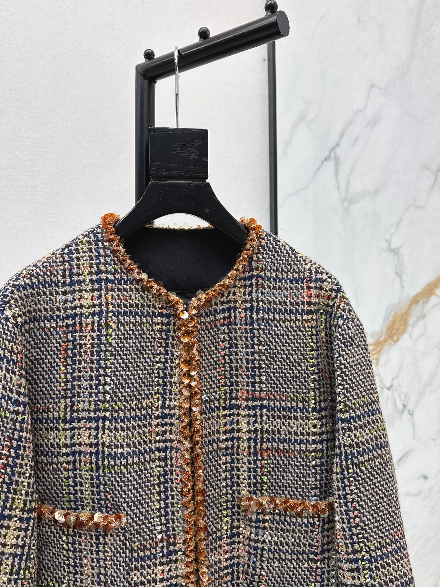 Woolen woolen white goose down jacket
