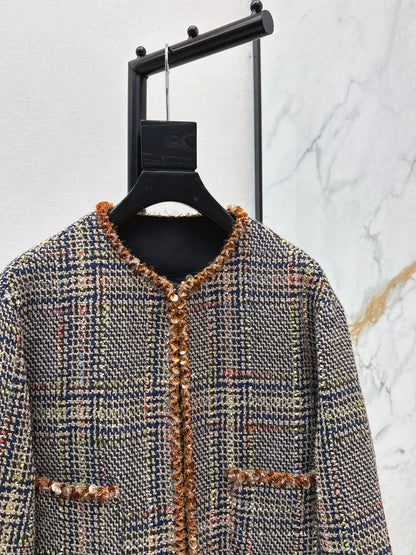 Woolen woolen white goose down jacket