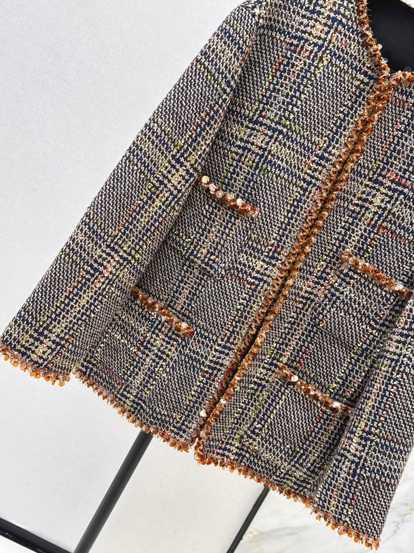 Woolen woolen white goose down jacket