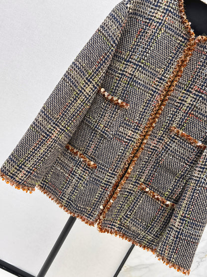 Woolen woolen white goose down jacket