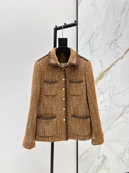Woven woolen woolen woolen coat