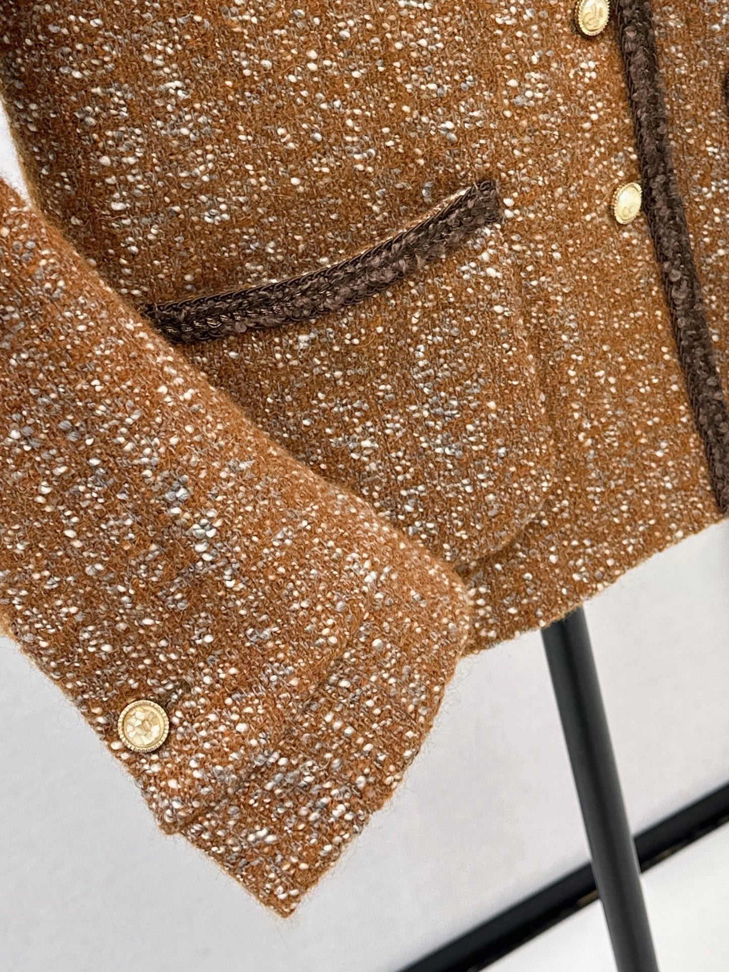 Woven woolen woolen woolen coat