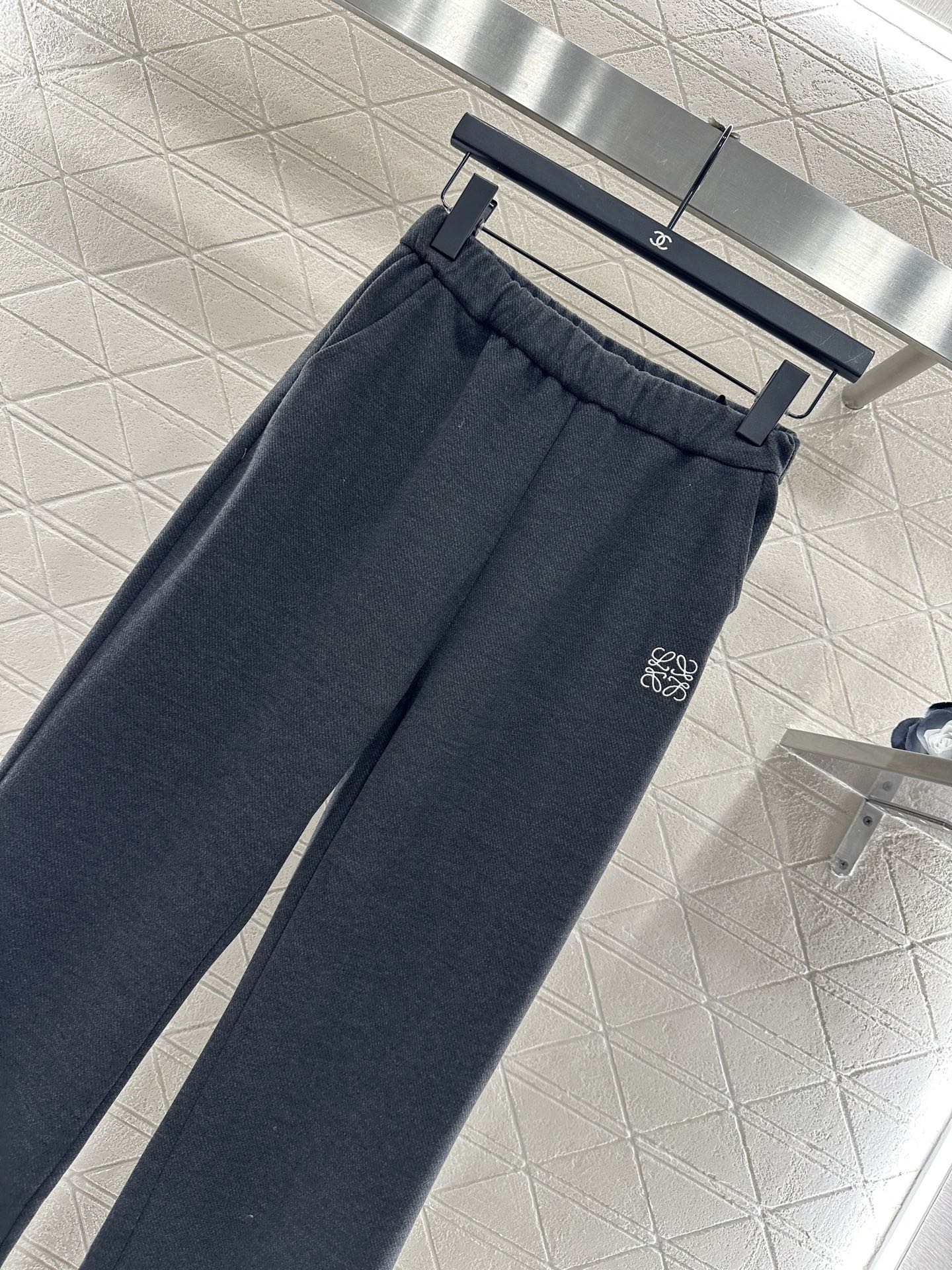 Micro pull drawstring straight leg pants