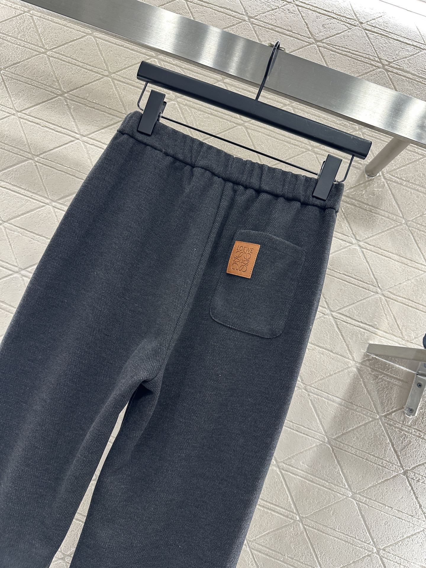 Micro pull drawstring straight leg pants