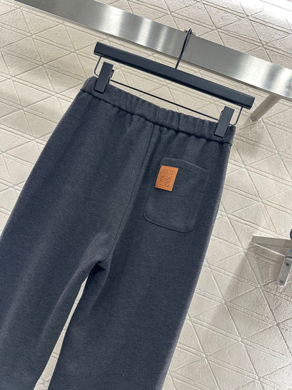 Micro pull drawstring straight leg pants