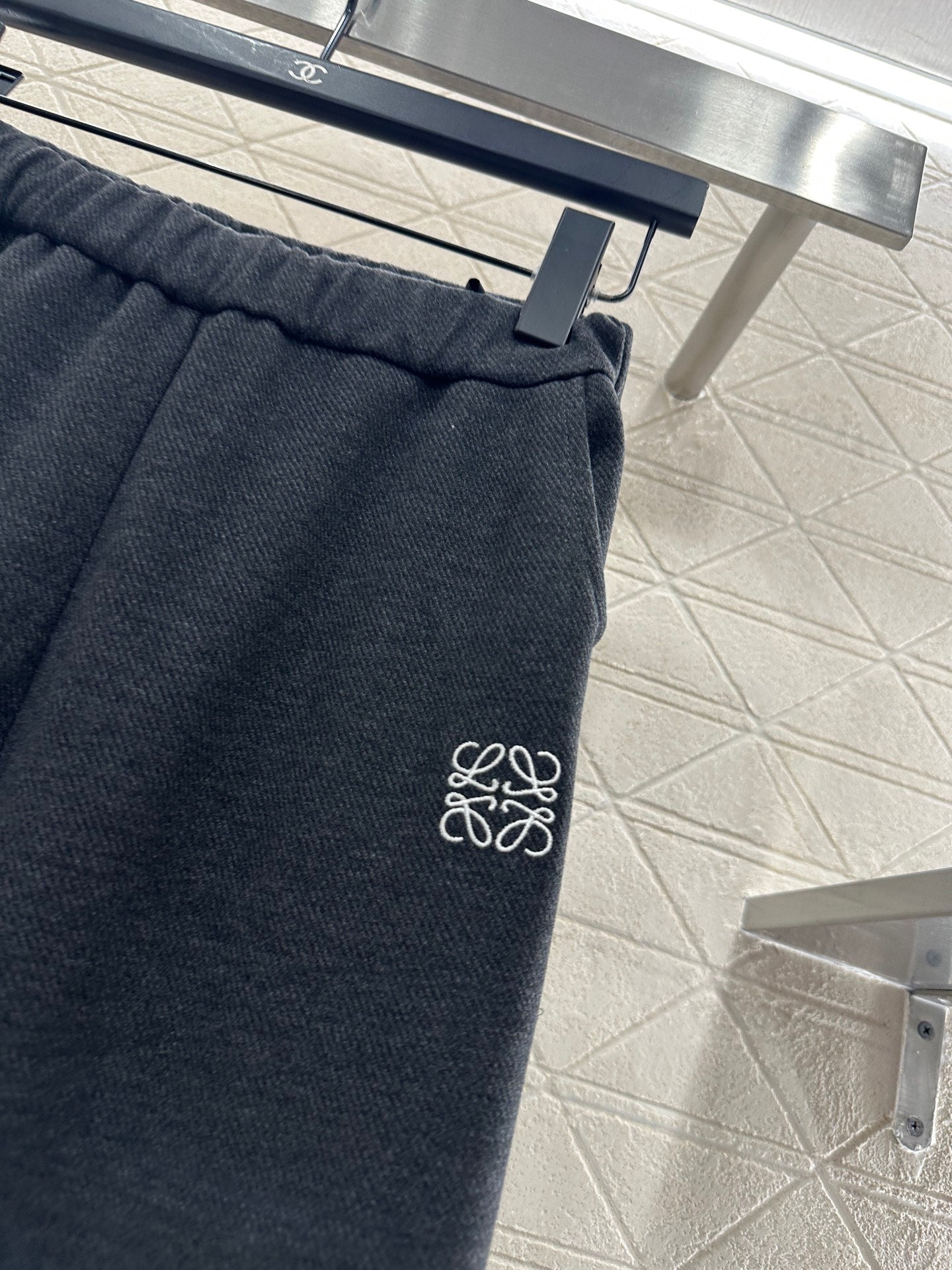 Micro pull drawstring straight leg pants