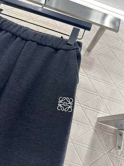 Micro pull drawstring straight leg pants