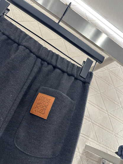 Micro pull drawstring straight leg pants