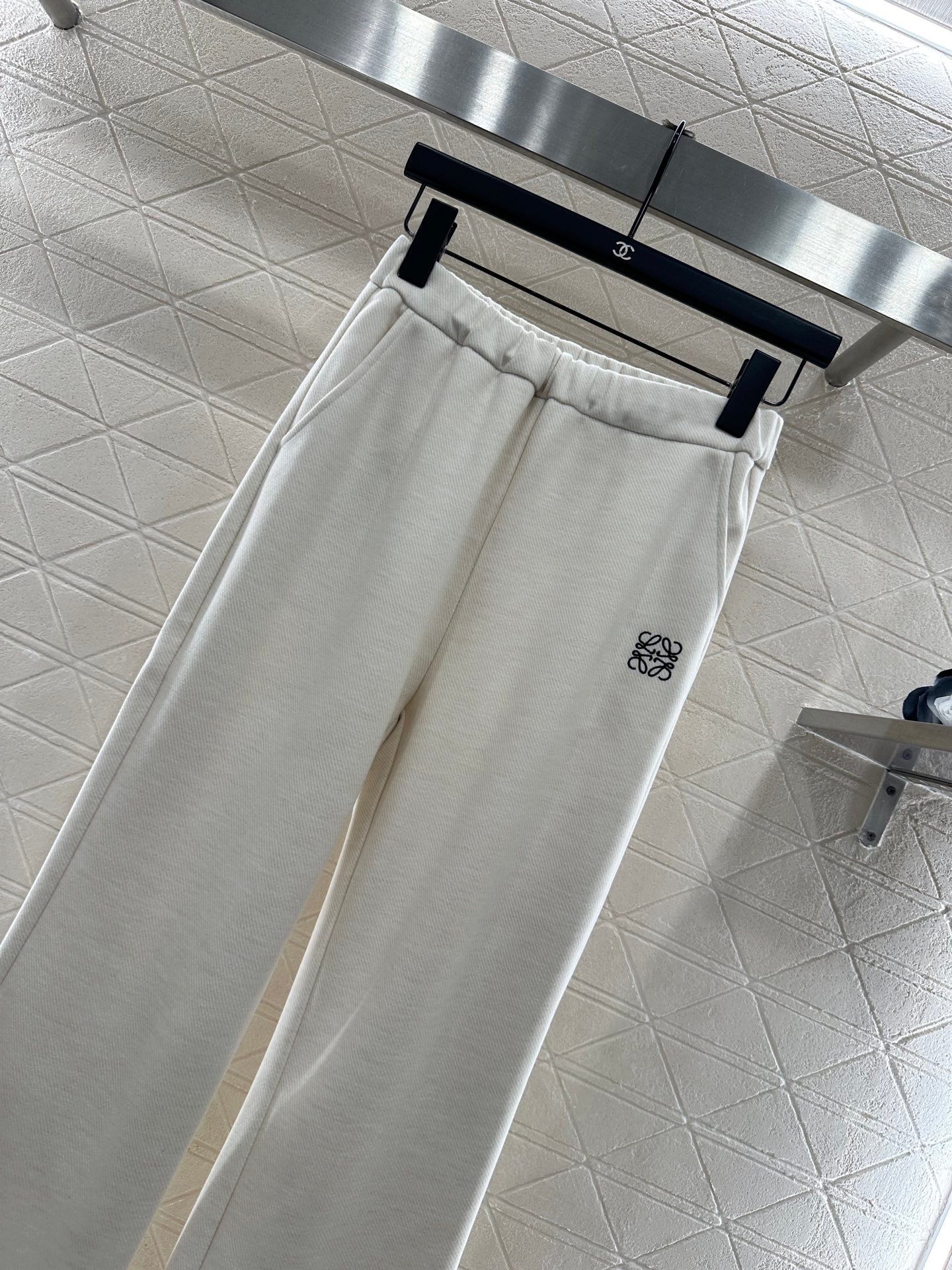 Micro pull drawstring straight leg pants