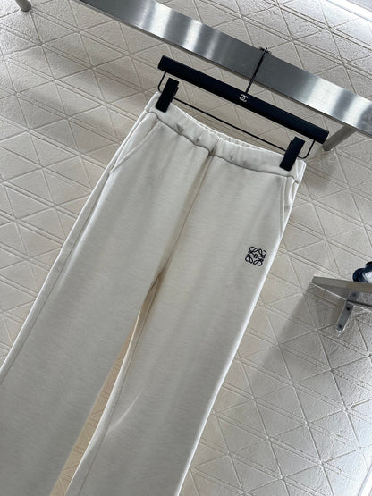 Micro pull drawstring straight leg pants