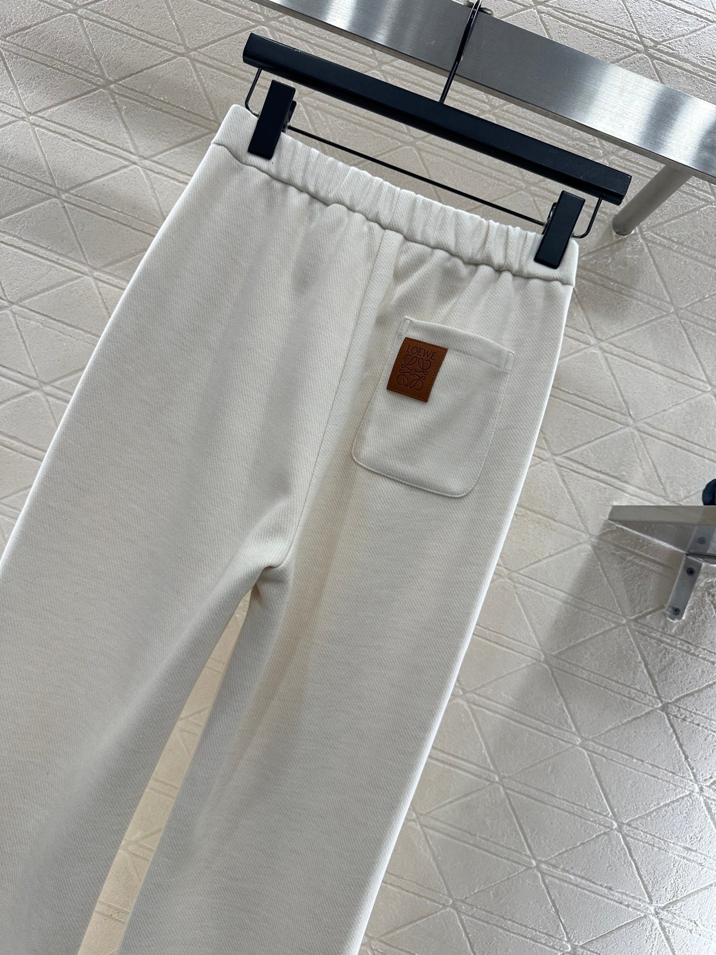 Micro pull drawstring straight leg pants