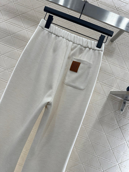 Micro pull drawstring straight leg pants