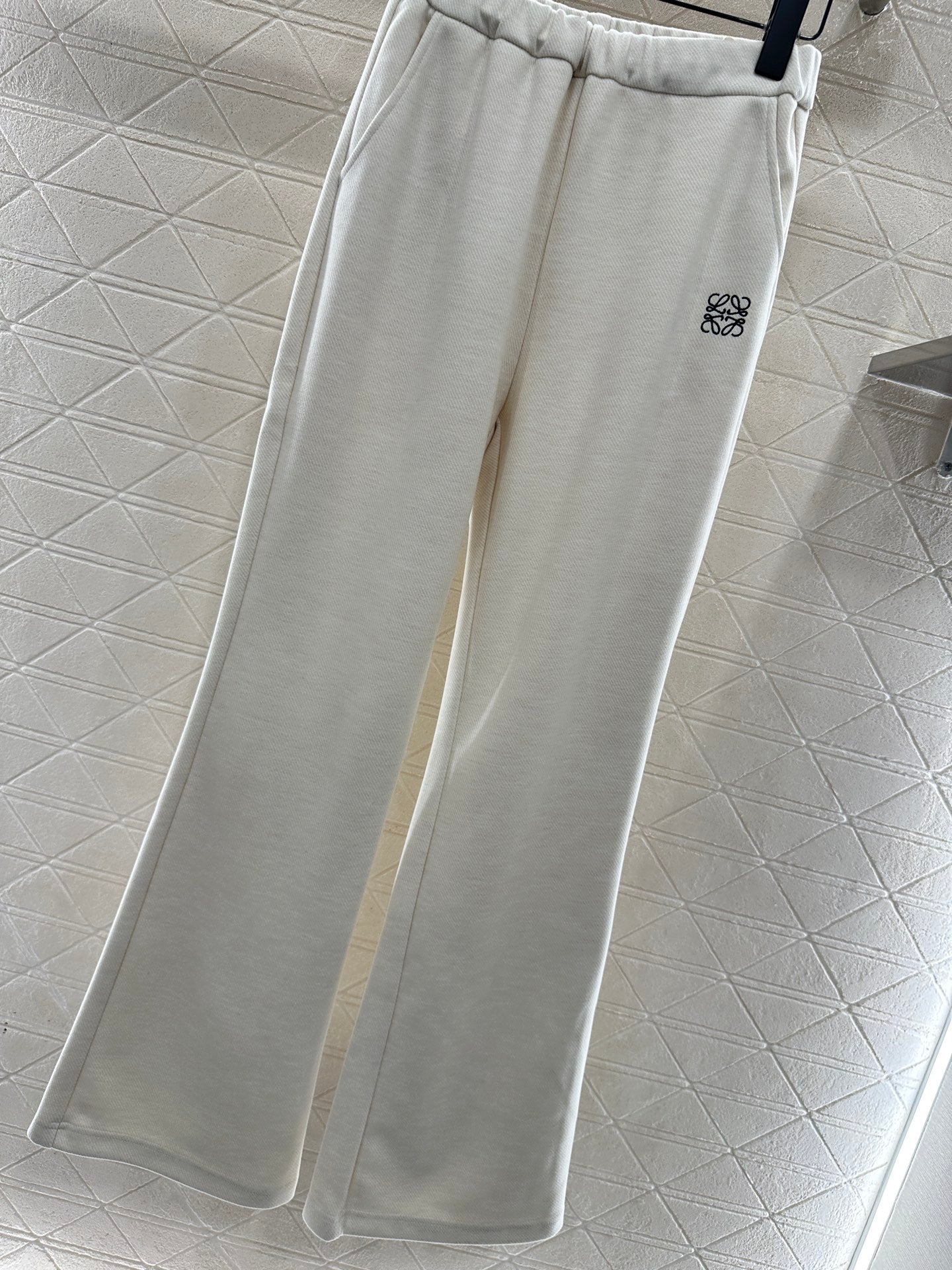 Micro pull drawstring straight leg pants