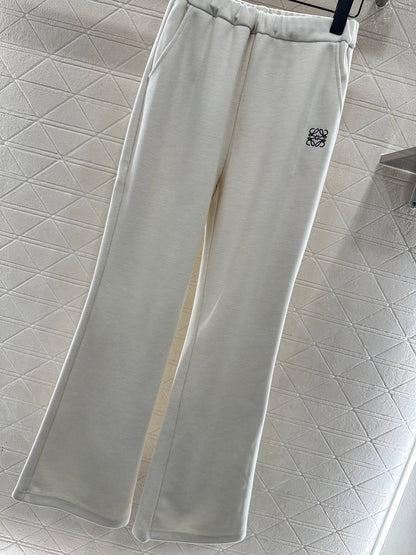 Micro pull drawstring straight leg pants
